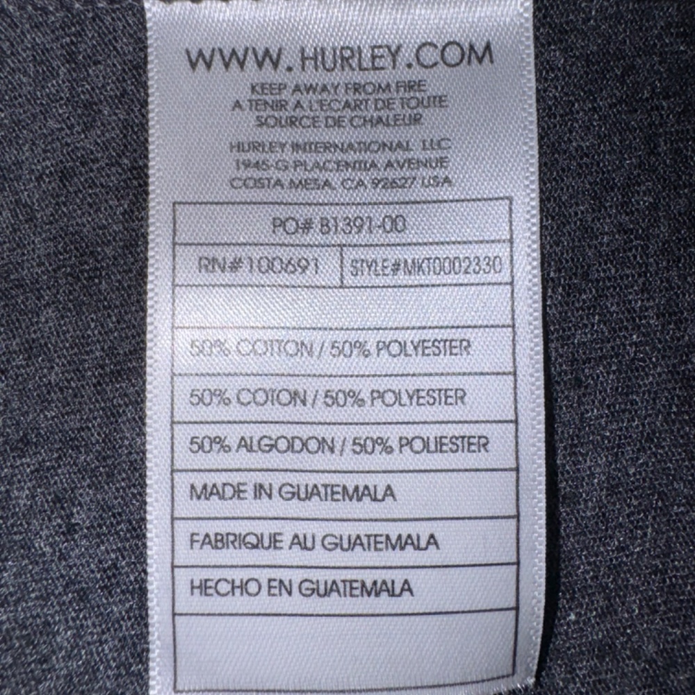 Hurley | Men's Long Sleeve Henley Shirt | Size M - Picture 8 of 9